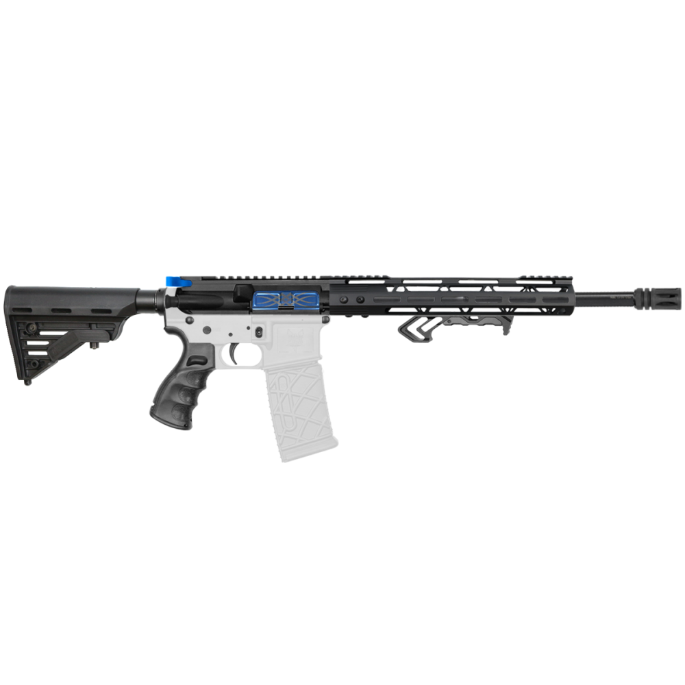 Ar 9mm 16 Barrel W 12 Clamp On Key Mod Handguard Blue Or Red Color Options Charging Handle 